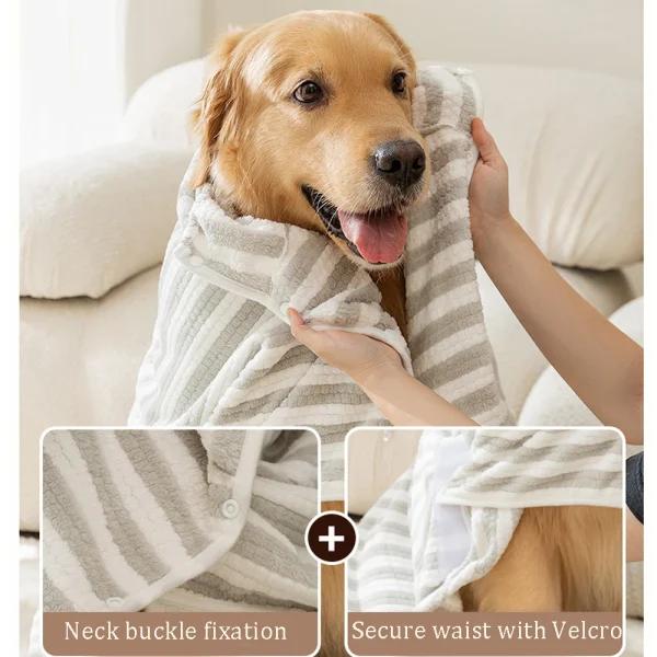 Super Absorbent Bath Towel Robe for Pets